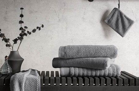Linge de bain gris
